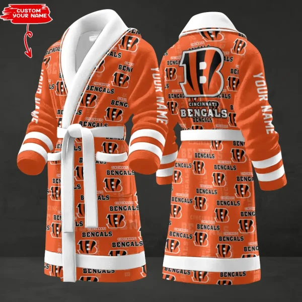 Cincinnati Bengals Luxurious Comfort Meets Sporty Style Bathrobe SPTBATHROBE156