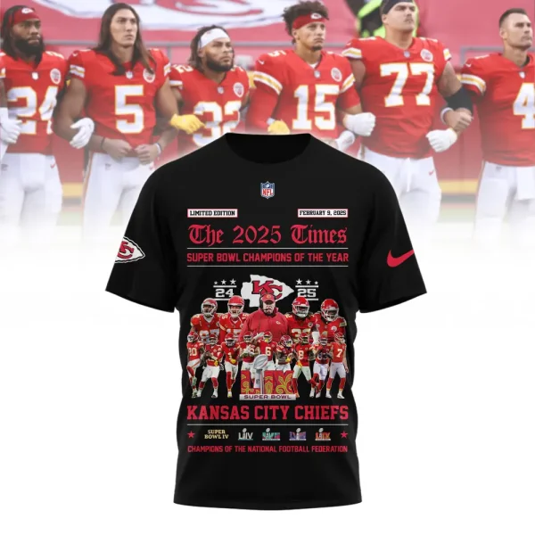 SPECIAL LIMITED EDITION IN 2025 - Kansas City Chiefs T-Shirt Gift For Sport Fans AZTS951 - Image 3