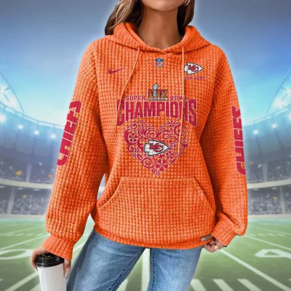 Kansas City Chiefs New Waffle Hoodies SPTNWH130 - Image 5