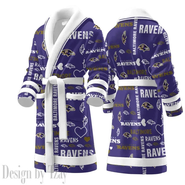 Baltimore Ravens Luxurious Comfort Meets Sporty Style Bathrobe SPTBATHROBE166