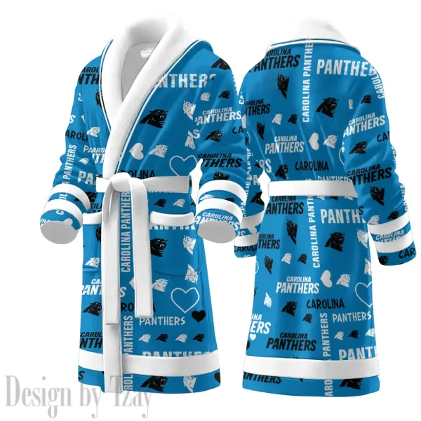 Carolina Panthers Luxurious Comfort Meets Sporty Style Bathrobe SPTBATHROBE168