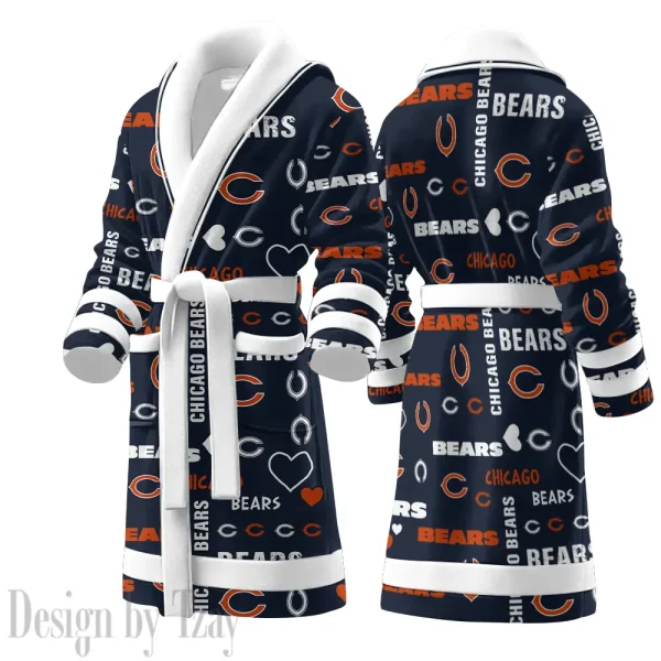 Chicago Bears Luxurious Comfort Meets Sporty Style Bathrobe SPTBATHROBE169