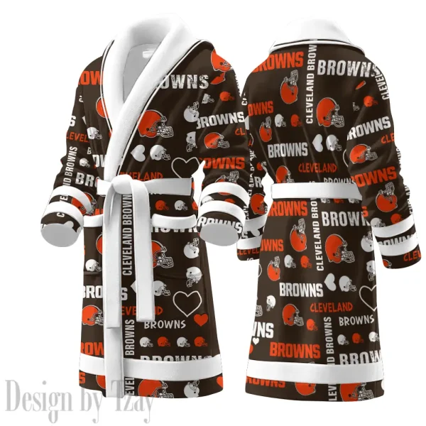 Cleveland Browns Luxurious Comfort Meets Sporty Style Bathrobe SPTBATHROBE171