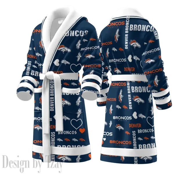 Denver Broncos Luxurious Comfort Meets Sporty Style Bathrobe SPTBATHROBE173