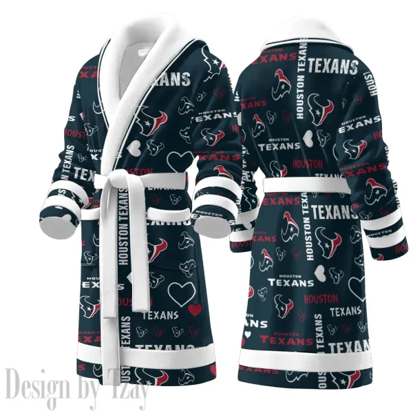 Houston Texans Luxurious Comfort Meets Sporty Style Bathrobe SPTBATHROBE176