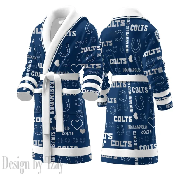 Indianapolis Colts Luxurious Comfort Meets Sporty Style Bathrobe SPTBATHROBE177