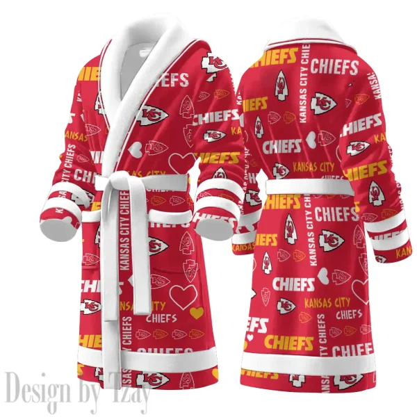 Kansas City Chiefs Luxurious Comfort Meets Sporty Style Bathrobe SPTBATHROBE179