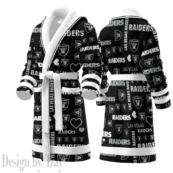 Las Vegas Raiders Luxurious Comfort Meets Sporty Style Bathrobe SPTBATHROBE180