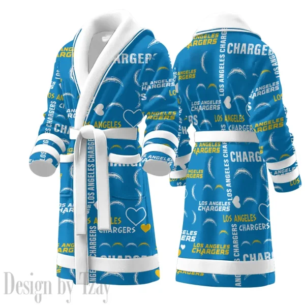 Los Angeles Chargers Luxurious Comfort Meets Sporty Style Bathrobe SPTBATHROBE181