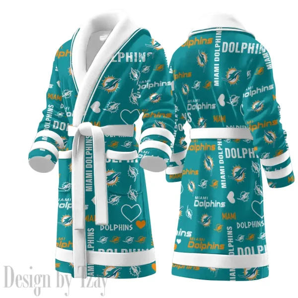 Miami Dolphins Luxurious Comfort Meets Sporty Style Bathrobe SPTBATHROBE183