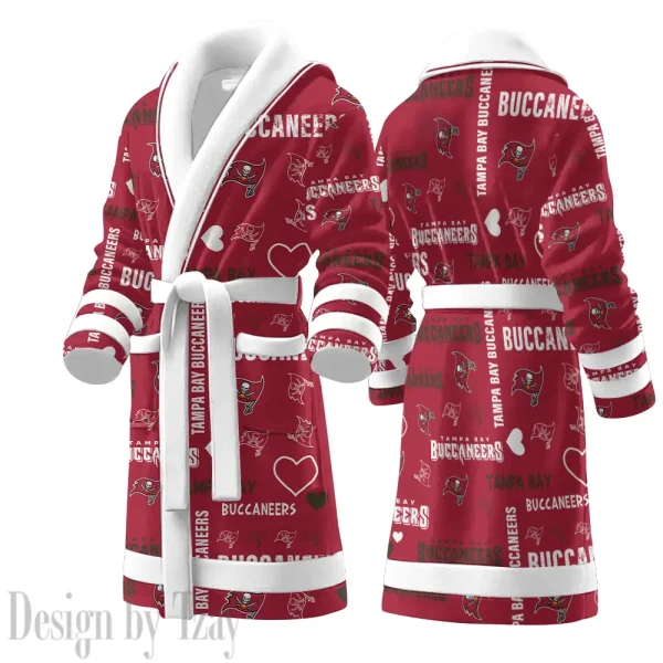 Tampa Bay Buccaneers Luxurious Comfort Meets Sporty Style Bathrobe SPTBATHROBE193