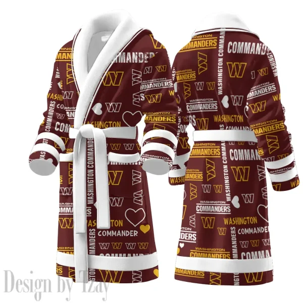 Washington Commanders Luxurious Comfort Meets Sporty Style Bathrobe SPTBATHROBE195