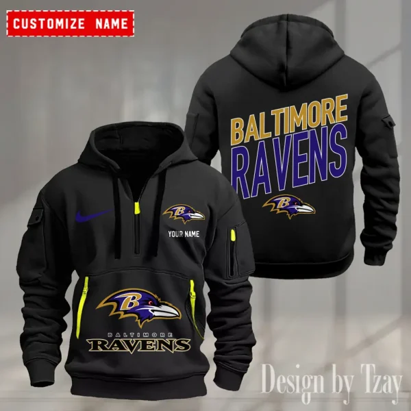 Baltimore Ravens Heavy Hoodie AZHEAVYHD349 - Image 2