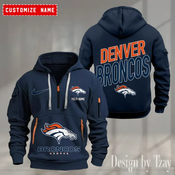 Denver Broncos Heavy Hoodie AZHEAVYHD355 - Image 4