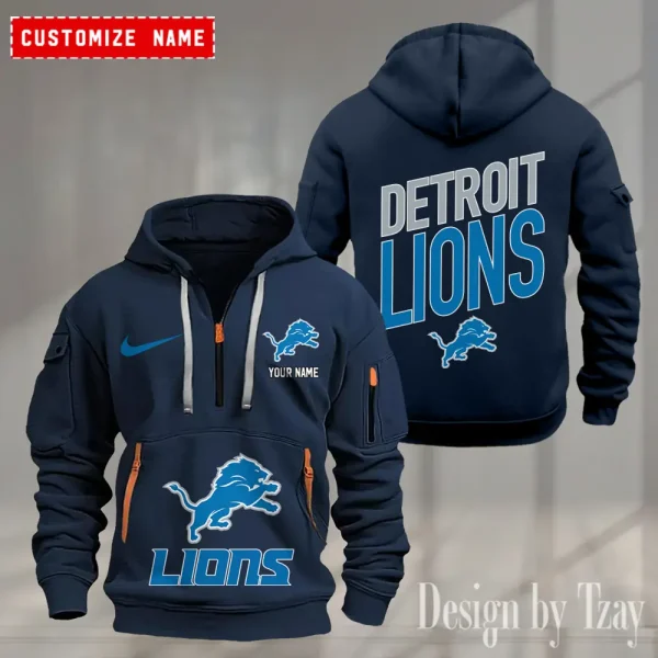 Detroit Lions Heavy Hoodie AZHEAVYHD356 - Image 4