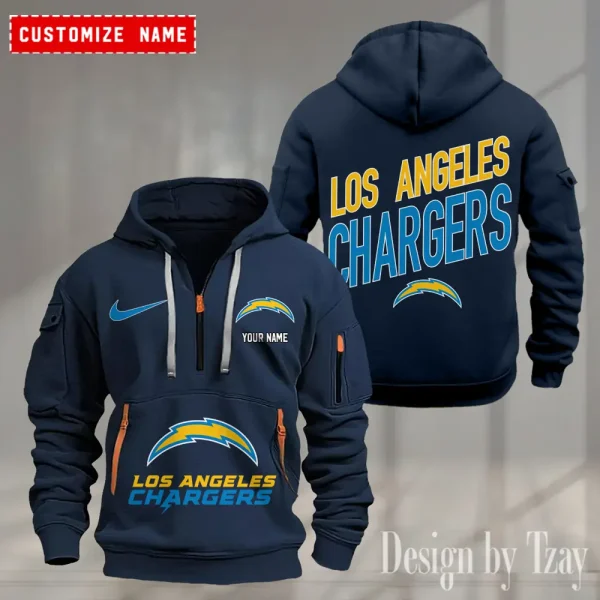 Los Angeles Chargers Heavy Hoodie AZHEAVYHD363 - Image 4