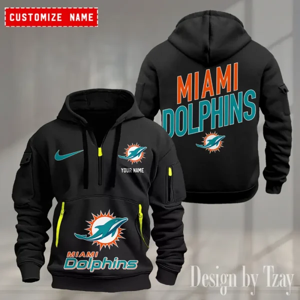 Miami Dolphins Heavy Hoodie AZHEAVYHD365 - Image 2