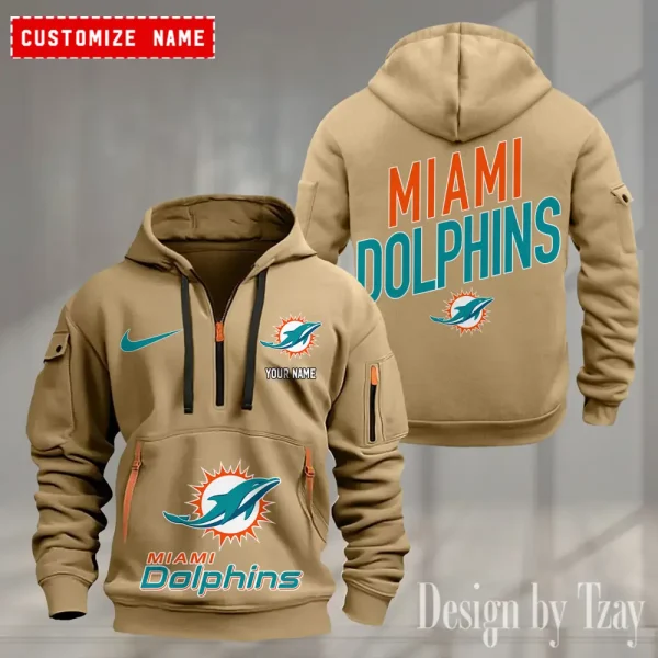 Miami Dolphins Heavy Hoodie AZHEAVYHD365 - Image 3