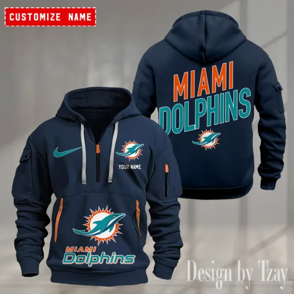 Miami Dolphins Heavy Hoodie AZHEAVYHD365 - Image 4