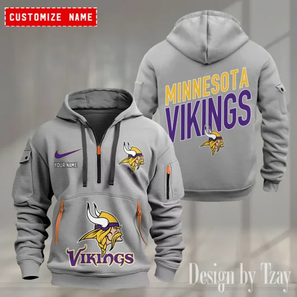 Minnesota Vikings Heavy Hoodie AZHEAVYHD366 - Image 3