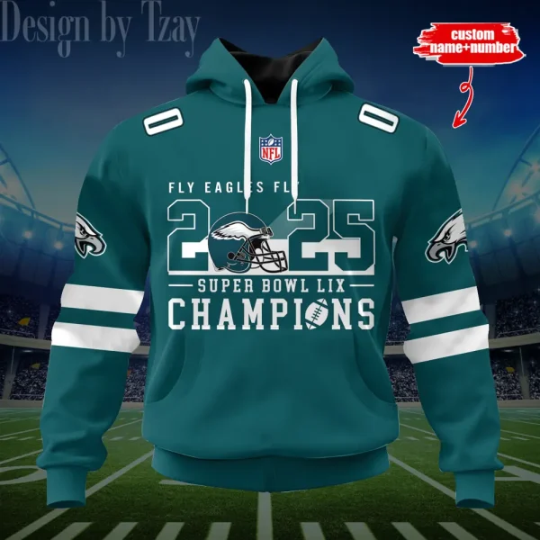 Philadelphia Eagles 3D Printed Pullover Hoodie AZHD729 - Image 2