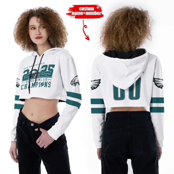 Philadelphia Eagles Personalized Combo Croptop Hoodie And Leggings AZLG620+AZHLTT620 - Image 2