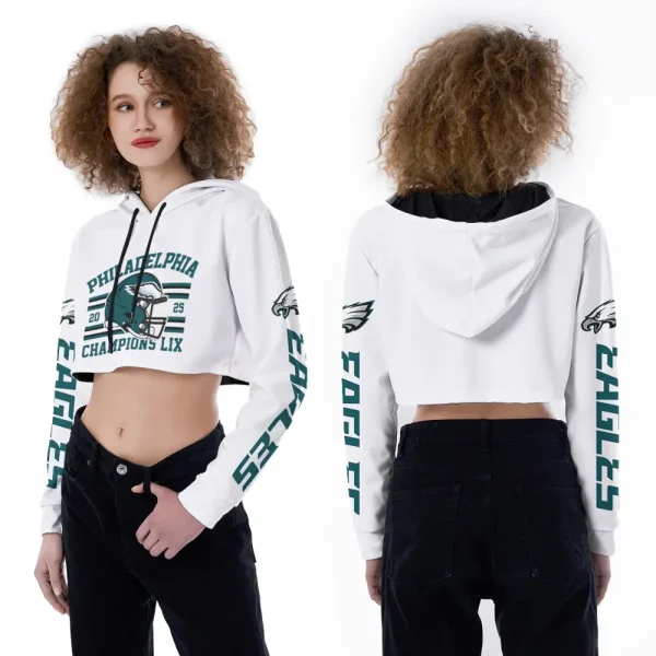 Philadelphia Eagles Personalized Combo Croptop Hoodie And Leggings AZLG621+AZHLTT621 - Image 2