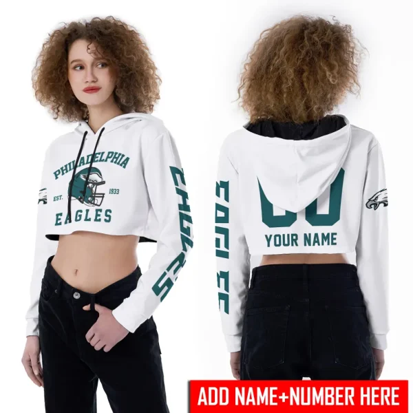 Philadelphia Eagles Personalized Combo Croptop Hoodie And Leggings AZLG622+AZHLTT622 - Image 2