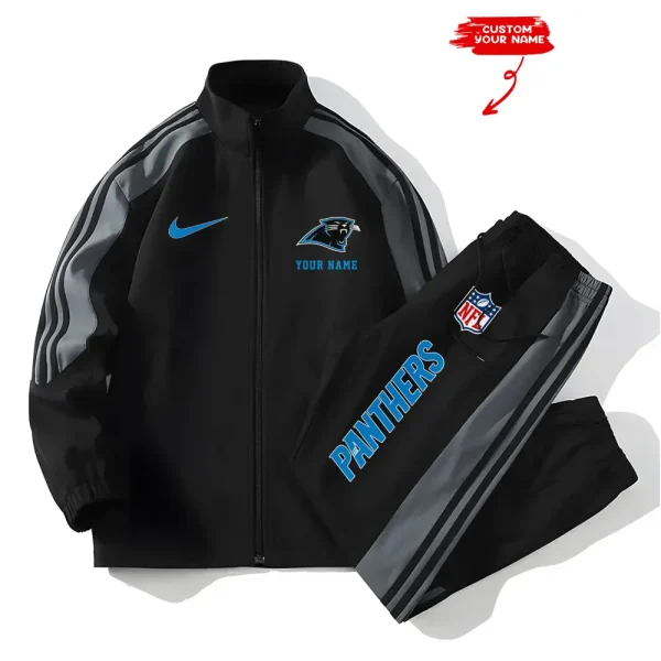 Carolina Panthers New Style Versatile Sports Set Jacket And Pants S9VSS2PS005 - Image 2