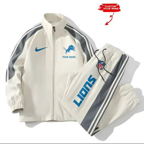 Detroit Lions New Style Versatile Sports Set Jacket And Pants S9VSS2PS011