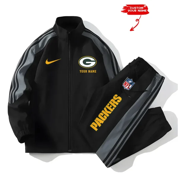 Green Bay Packers New Style Versatile Sports Set Jacket And Pants S9VSS2PS012 - Image 2