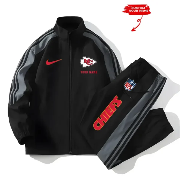 Kansas City Chiefs New Style Versatile Sports Set Jacket And Pants S9VSS2PS016 - Image 2