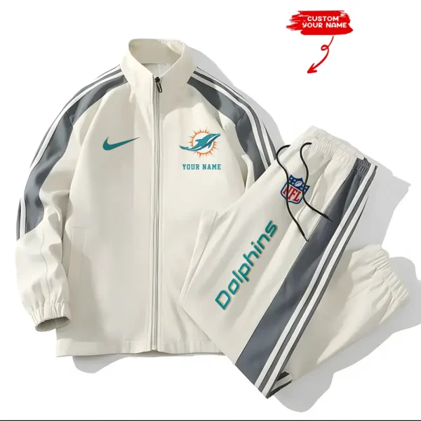 Miami Dolphins New Style Versatile Sports Set Jacket And Pants S9VSS2PS020