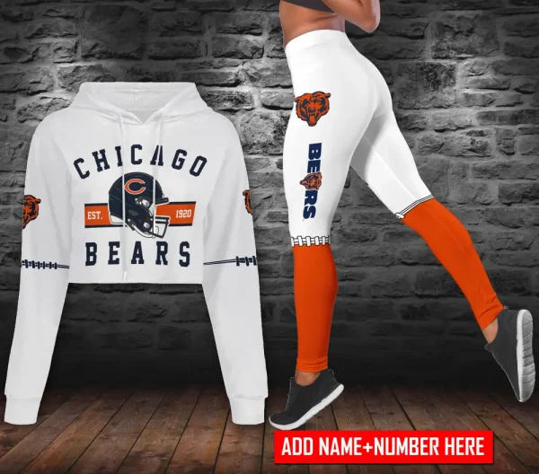 Chicago Bears Personalized Combo Croptop Hoodie And Leggings AZLG626+AZHLTT626