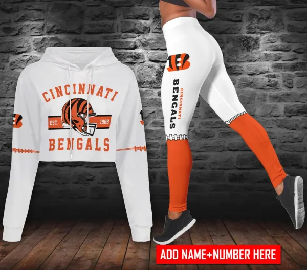 Cincinnati Bengals Personalized Combo Croptop Hoodie And Leggings AZLG628+AZHLTT628