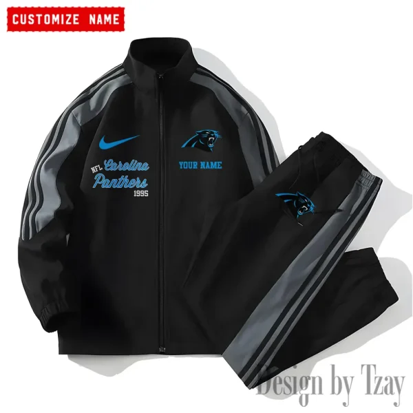 Carolina Panthers New Style Versatile Sports Set Jacket And Pants S9VSS2PS037 - Image 2