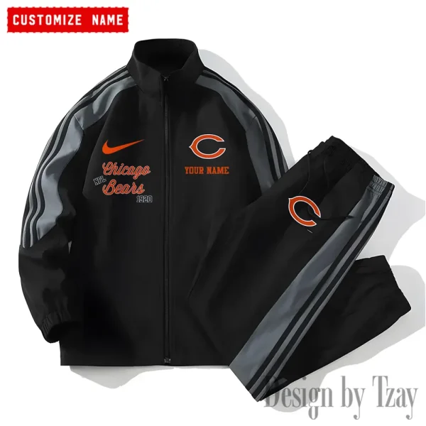 Chicago Bears New Style Versatile Sports Set Jacket And Pants S9VSS2PS038 - Image 2