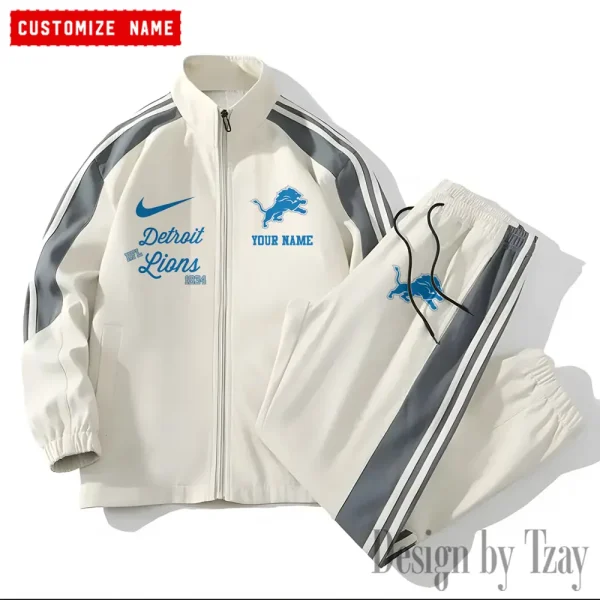 Detroit Lions New Style Versatile Sports Set Jacket And Pants S9VSS2PS043