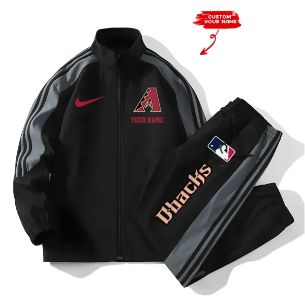 Arizona Diamondbacks MLB New Style Versatile Sports Set Jacket And Pants S9VSS2PS065 - Image 2