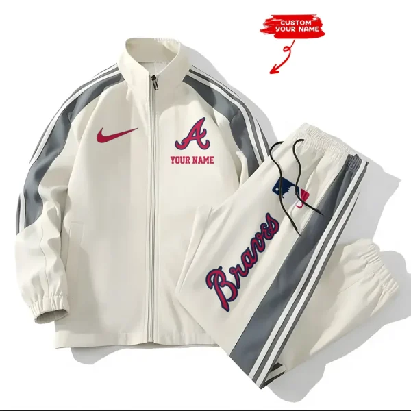 Atlanta Braves MLB New Style Versatile Sports Set Jacket And Pants S9VSS2PS066