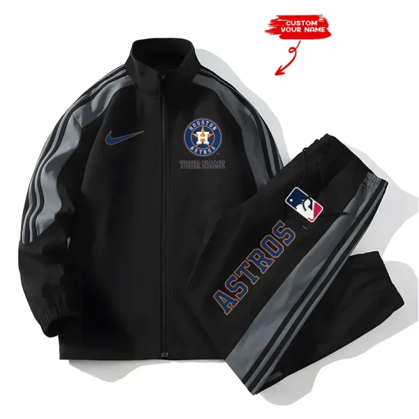 Houston Astros MLB New Style Versatile Sports Set Jacket And Pants S9VSS2PS075 - Image 2