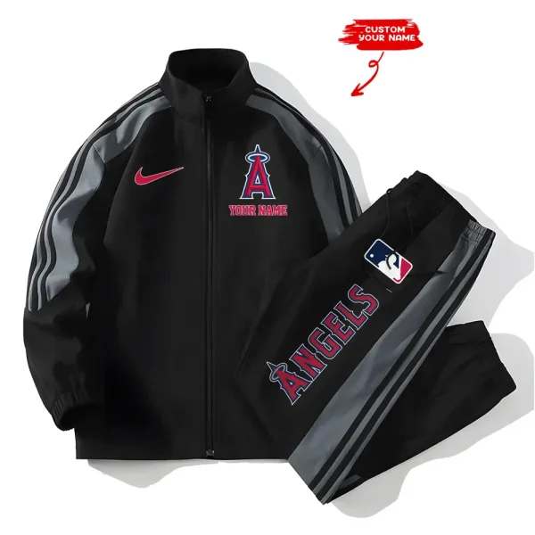 Los Angeles Angels MLB New Style Versatile Sports Set Jacket And Pants S9VSS2PS077 - Image 2