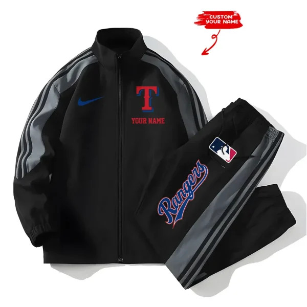 Texas Rangers MLB New Style Versatile Sports Set Jacket And Pants S9VSS2PS092 - Image 2