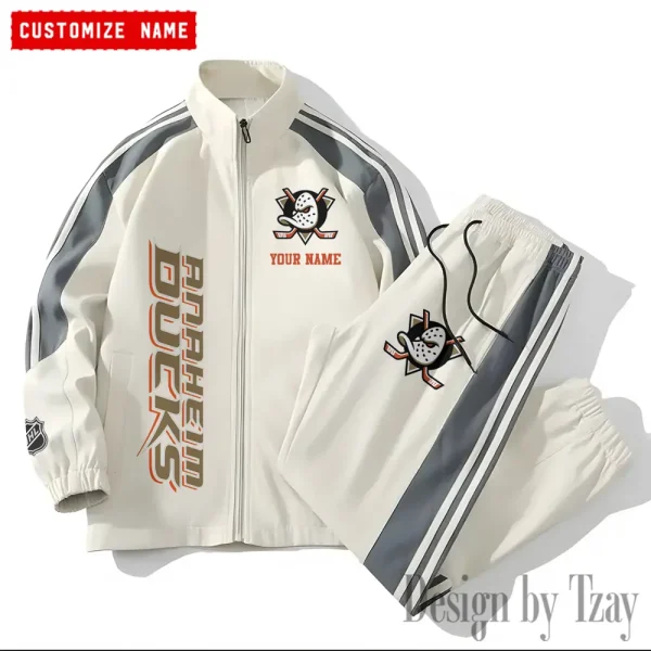 Anaheim Ducks NHL New Style Versatile Sports Set Jacket And Pants S9VSS2PS111 - Image 2