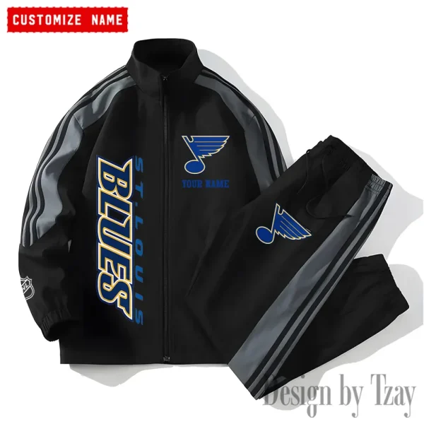 St. Louis Blues NHL New Style Versatile Sports Set Jacket And Pants S9VSS2PS118