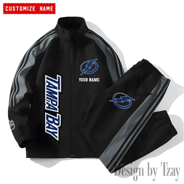 Tampa Bay Lightning NHL New Style Versatile Sports Set Jacket And Pants S9VSS2PS120