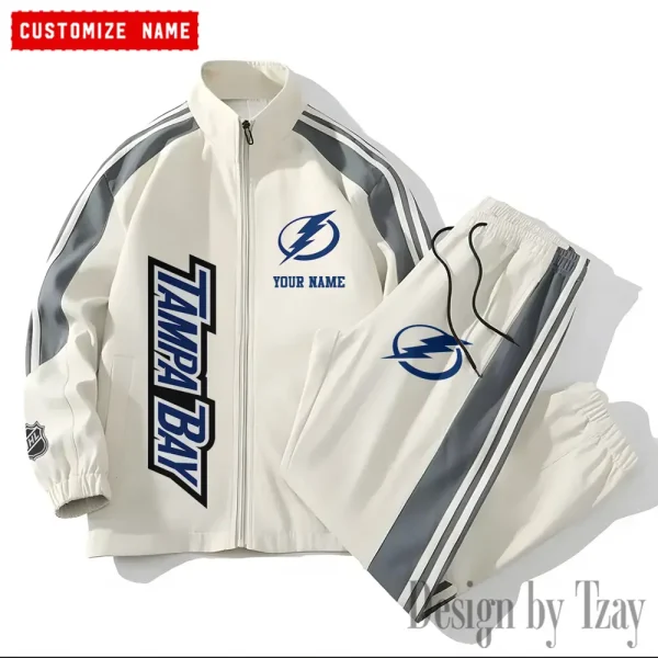 Tampa Bay Lightning NHL New Style Versatile Sports Set Jacket And Pants S9VSS2PS120 - Image 2