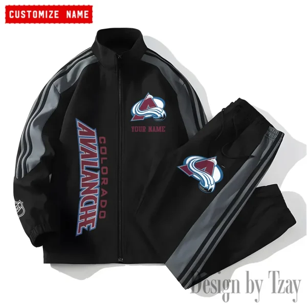 Colorado Avalanche NHL New Style Versatile Sports Set Jacket And Pants S9VSS2PS126 - Image 2