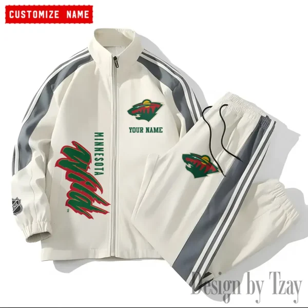 Minnesota Wild NHL New Style Versatile Sports Set Jacket And Pants S9VSS2PS133 - Image 2