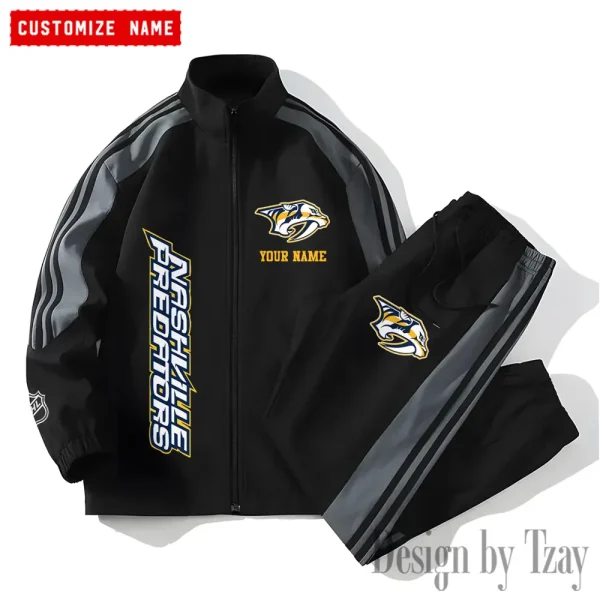 Nashville Predators NHL New Style Versatile Sports Set Jacket And Pants S9VSS2PS135